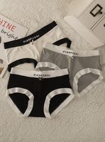 Color Block Bow Knot Seamless Breathable Mid Waist Briefs main image 1