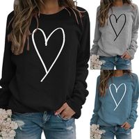 Women's Hoodie Long Sleeve Hoodies & Sweatshirts Printing Fashion Heart Shape main image 6