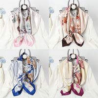 Women's Fashion Flower Chiffon Printing Silk Scarves main image 1