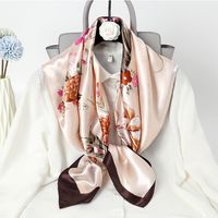 Women's Fashion Flower Chiffon Printing Silk Scarves sku image 14