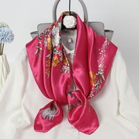 Women's Fashion Flower Chiffon Printing Silk Scarves sku image 1