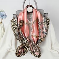 Women's Fashion Flower Chiffon Printing Silk Scarves sku image 18