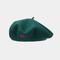 Women's Retro Heart Shape Embroidery Beret Hat sku image 12