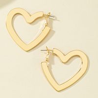 1 Pair Fashion Heart Shape Alloy Plating Women's Earrings sku image 1