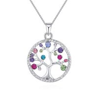 1 Piece Fashion Tree Alloy Hollow Out Inlay Rhinestones Women's Necklace sku image 1