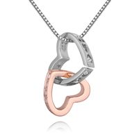 1 Piece Fashion Heart Shape Alloy Plating Zircon Gold Plated Women's Pendant Necklace main image 1