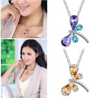1 Piece Fashion Butterfly Alloy Plating Zircon Gold Plated Women's Necklace main image 2