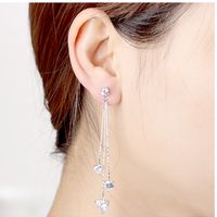 Casual Tassel Copper Plating Zircon Drop Earrings 1 Pair main image 2