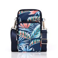 Women's All Seasons Oxford Cloth Flower Fashion Square Zipper Phone Wallet sku image 13