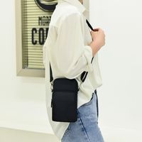 Women's Spring&summer Oxford Cloth Solid Color Fashion Square Zipper Phone Wallet main image 3