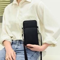 Women's Spring&summer Oxford Cloth Solid Color Fashion Square Zipper Phone Wallet main image 4