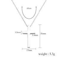 Fashion Cross Stainless Steel Patchwork Pendant Necklace main image 5
