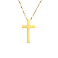 Fashion Cross Stainless Steel Patchwork Pendant Necklace main image 3