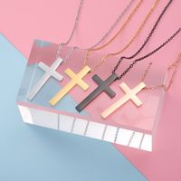 Fashion Cross Stainless Steel Patchwork Pendant Necklace main image 2