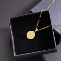 Fashion Round Stainless Steel Pendant Necklace main image 2