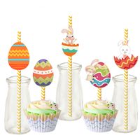 Easter Simple Style Classic Style Color Block Paper Holiday Daily Drinking Straw main image 4