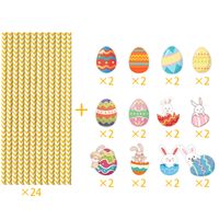 Easter Simple Style Classic Style Color Block Paper Holiday Daily Drinking Straw sku image 1