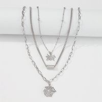 1 Piece Hip-hop Spider Spider Web Alloy Layered Women's Layered Necklaces sku image 1