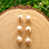 Simple Style Round Flower Pearl Inlay Rhinestones Drop Earrings 1 Pair sku image 13