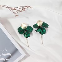 1 Pair Fashion Flower Arylic Stoving Varnish Women's Drop Earrings sku image 3