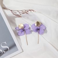 1 Pair Fashion Flower Arylic Stoving Varnish Women's Drop Earrings sku image 7