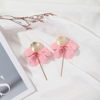 1 Pair Fashion Flower Arylic Stoving Varnish Women's Drop Earrings sku image 8