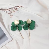 1 Pair Fashion Flower Arylic Stoving Varnish Women's Drop Earrings sku image 12