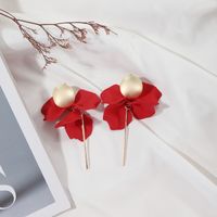 1 Pair Fashion Flower Arylic Stoving Varnish Women's Drop Earrings sku image 13