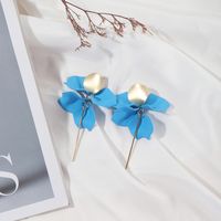 1 Pair Fashion Flower Arylic Stoving Varnish Women's Drop Earrings sku image 17