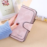 Women's Solid Color Pu Leather Zipper Buckle Wallets main image 3