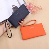 Women's Solid Color Pu Leather Zipper Wallets main image 2