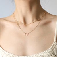 Fashion Star Moon Copper Inlay Zircon Layered Necklaces 1 Piece main image 4
