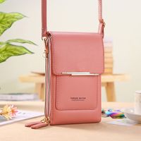 Women's All Seasons Pu Leather Solid Color Fashion Square Zipper Phone Wallet sku image 5