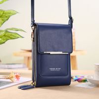Women's All Seasons Pu Leather Solid Color Fashion Square Zipper Phone Wallet sku image 6