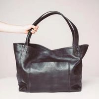Women's Large All Seasons Pu Leather Solid Color Fashion Square Lock Clasp Tote Bag sku image 3