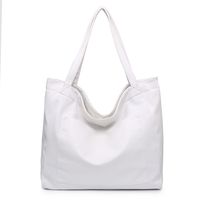 Women's Large All Seasons Pu Leather Solid Color Fashion Square Lock Clasp Tote Bag sku image 7