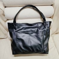 Women's Large All Seasons Pu Leather Solid Color Fashion Square Lock Clasp Tote Bag sku image 8
