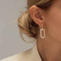 Fashion Geometric Copper Plating Zircon Earrings 1 Pair main image 1