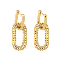 Fashion Geometric Copper Plating Zircon Earrings 1 Pair main image 4