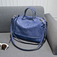 Women's Fashion Solid Color Pu Leather Travel Bags sku image 1