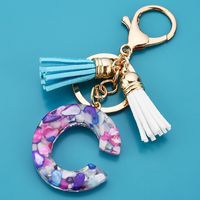 1 Piece Cute Letter Alloy Resin Unisex Bag Pendant Keychain sku image 3