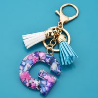 1 Piece Cute Letter Alloy Resin Unisex Bag Pendant Keychain sku image 7