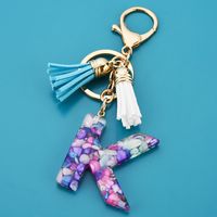 1 Piece Cute Letter Alloy Resin Unisex Bag Pendant Keychain sku image 10