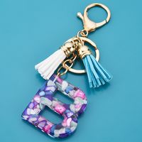 1 Piece Cute Letter Alloy Resin Unisex Bag Pendant Keychain sku image 2