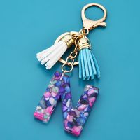 1 Piece Cute Letter Alloy Resin Unisex Bag Pendant Keychain sku image 13