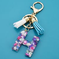 1 Piece Cute Letter Alloy Resin Unisex Bag Pendant Keychain sku image 8