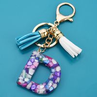 1 Piece Cute Letter Alloy Resin Unisex Bag Pendant Keychain sku image 4