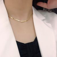 Fashion Solid Color Titanium Steel Plating Necklace 1 Piece main image 4