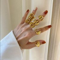 Fashion Letter Brass Rings 1 Piece main image 1