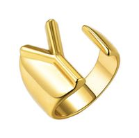 Fashion Letter Brass Rings 1 Piece sku image 10